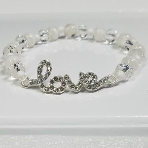 Swarovski Love Stretch Bead Bracelet